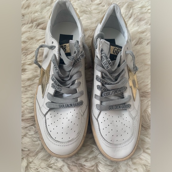 Golden Goose Ball Star Sneaker White, Gold NIB Auth - Picture 3 of 8